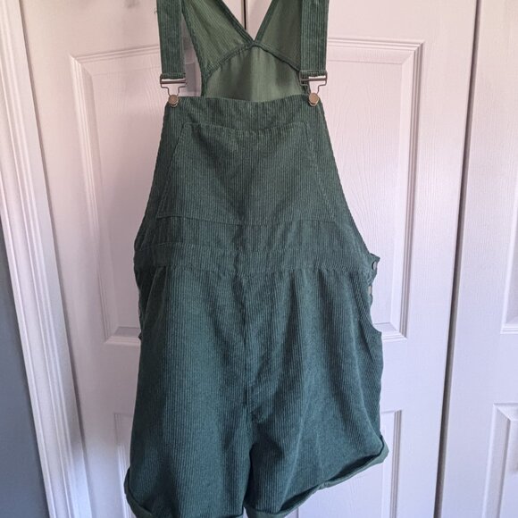 Cider Pants - Cider Green Corduroy Shortalls Overalls Size 4X